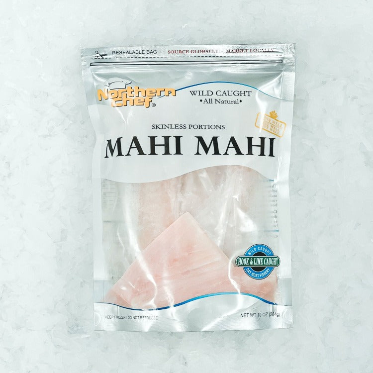 Northern Chef Mahi Mahi skinless portions, wild caught and vacuum-sealed, 10 oz package