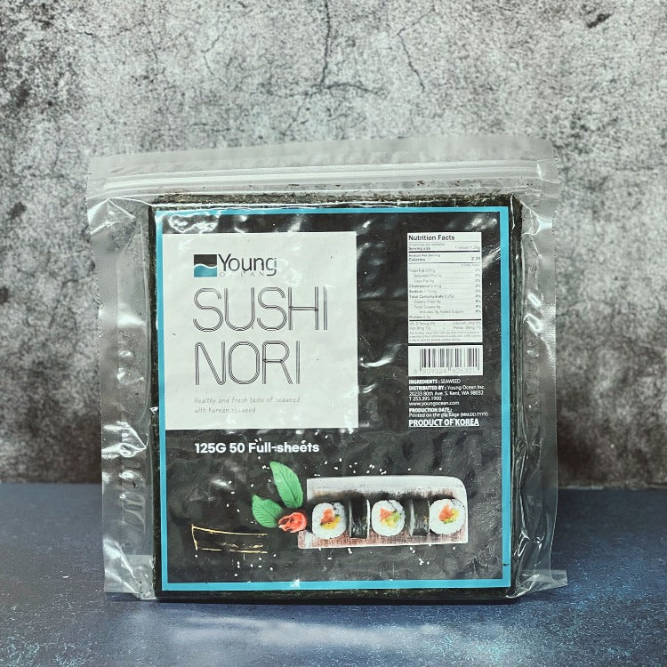 Sushi nigiri in plastic bag, ready to eat